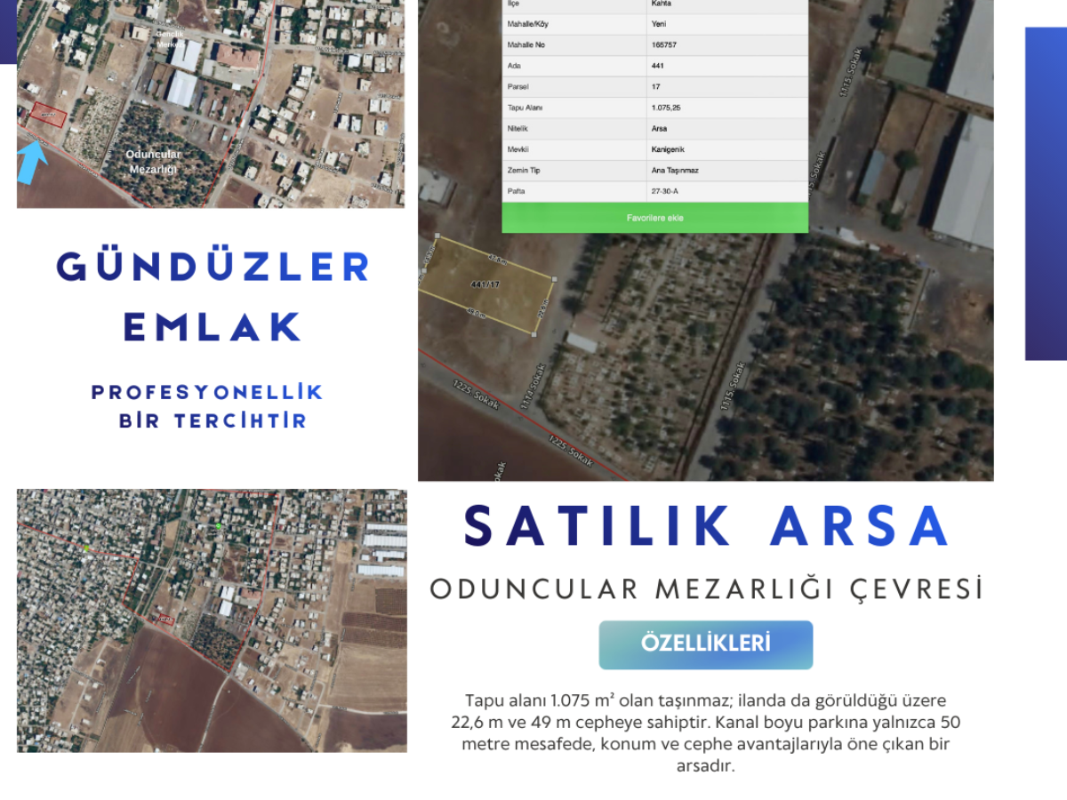 Oduncular Mezarlığı Çevresi Satılık Arsa